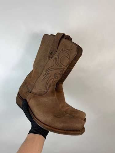 靴 Sancho Brown Leather Western Boots Spain Sancho Abarca Boots