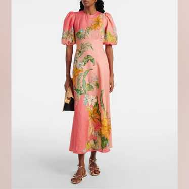 送料関税込み★Alemais★Anika フローラルリネン マキシドレス ALÉMAIS Anika Floral Linen Maxi Dress in Orange | Lyst