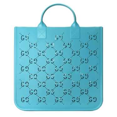 【GUCCI】Punching Monogram Rubber Square Tote Bag Camelia Gucci rubber tote bag - Gem