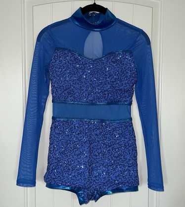 Youth No Limit Long Sleeve Sequin Biketard : AC6348C - Just For Kix