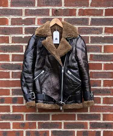 00s rare Japanese Label leather hoodie jacket Y2K goa