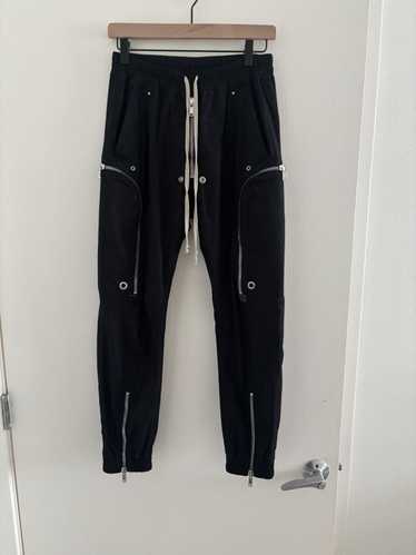 Black Bauhaus Leather Cargo Pants by Rick Owens on Sale