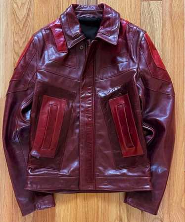 08aw Maison margiela レザー切替 トラックジャケット Maison Margiela / メゾン マルジェラ ： 5-ZIP LEATHER JACKET