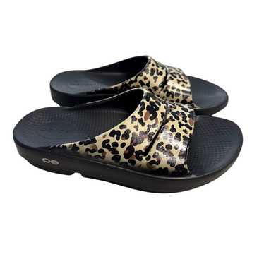 ◆OOFOS◆ OOAHH LUXE LEOPARD 5002535496 Oofos Women's OOahh Luxe Slide Sandal Leopard | Laurie's Shoes
