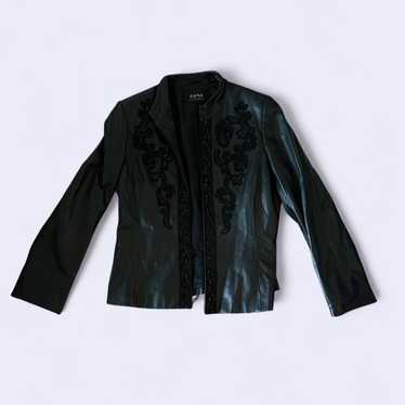 DANA BUCHMAN レザージャケット Dana Buchman Leather Jacket - Blue Jackets, Clothing