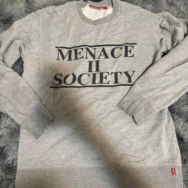 Supreme MENACE II SOCIETY トレーナー ネイビー Supreme Menace II Society Sweatshirt - Black Sweatshirts