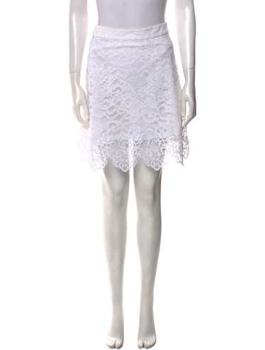 Sandro Skirt White Lace Pattern Lasercut Accents - image 1