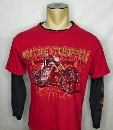 WEST COAST CHOPPERS JESSE WHO 両面TEE Jesse Who?West Coast Choppers 100% Cotton Long Sleeves Red