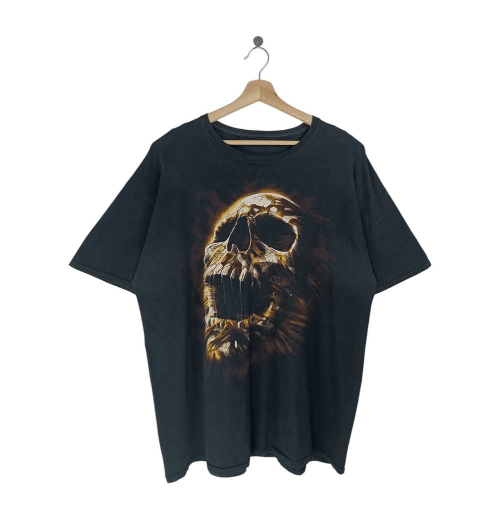 Vintage VINTAGE Y2K SCREAMING SKULL AFFLICTION METAL PUNK ROCK TEE