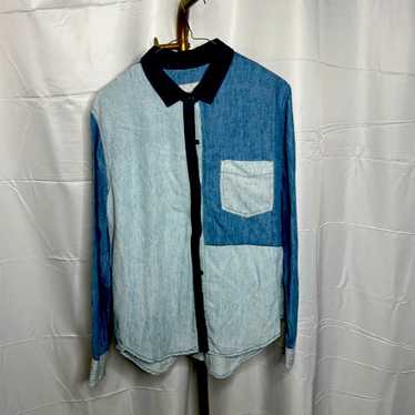 Rails Chambray Color Block Button Down - image 1