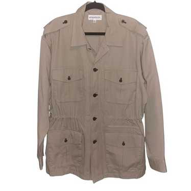 90s 00s TRAVELSMITH フェイクヌバック サファリジャケット L Vintage Travel Smith Mens XL Tan Zip off Sleeves Pockets