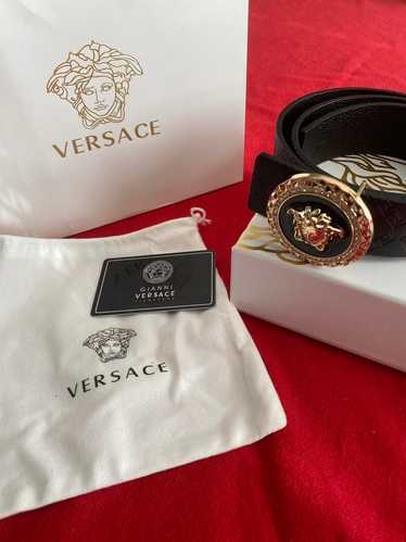 VERSACE サンダル ブラック 黒  42 ヴェルサーチェ ベルサーチ メドゥーサ プラーク ジオメトリック サングラス ブラック