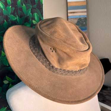 Australian Bush Hat スエードレザーハンドクラフトキャップ Australian Bush Hat スエードレザーハンドクラフトキャップ