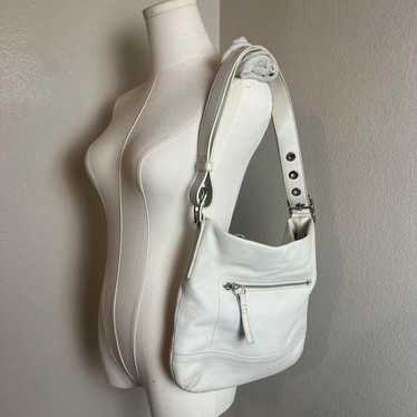 希少色✨vintage coach old hobo bag White Vintage Coach 11838 Hobo white pebbled leather Shoulder Bag