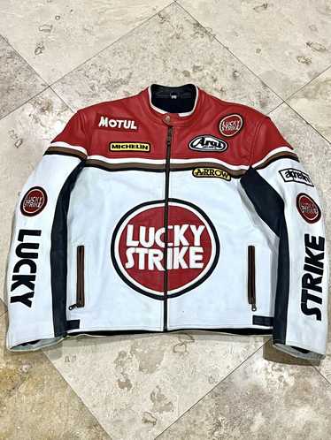 ラッキーストライク レザー ジャケット ライダース 羊革 G-1