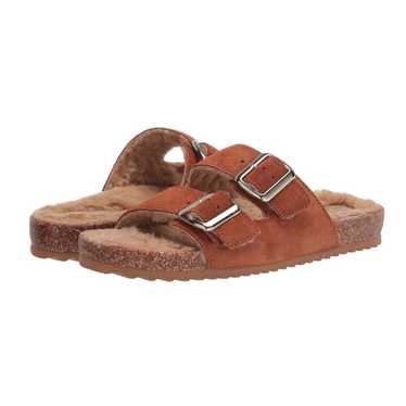 {{Vince Camuto}} Cognac Shearling Clog Slides - image 1