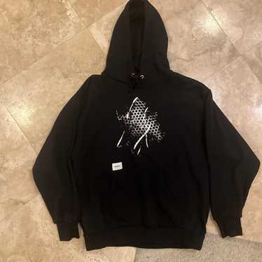 超美品 WTAPS FLAT HOODIE BLACK Mサイズ WTAPS® Logo-Appliquéd Embroidered Cotton-Jersey Hoodie for
