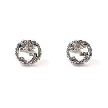 【Gucci】ピアス Interlocking G Silver Pierce Gucci Sterling Silver Interlocking G Stud Earrings