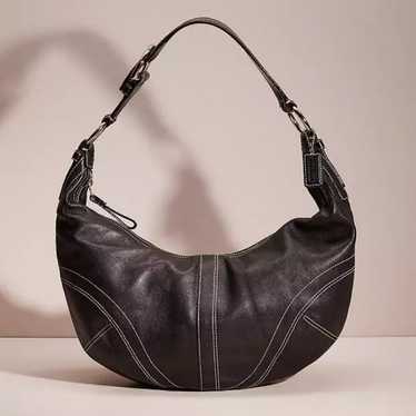 美品　COACH Soho Hobo Shoulder Bag Leather Vintage Coach Black Leather Soho Hobo Bag - Etsy