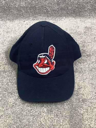 帽子 Vintage Cleveland Indians Wahoo CAP ⚾️ RETRO THROWBACK CLEVELAND INDIANS CHIEF WAHOO BLUE