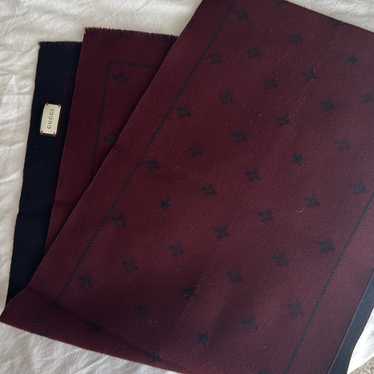 ☆人気☆【GUCCI】☆BEE STAR WOOL SCARF☆BURGUNDY + NAVY☆ Gucci bee scarf - Gem