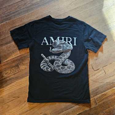 AMIRI  スネーク ロゴ Tシャツ Amiri Snake crew neck t-shirt front print | The Fashion Square