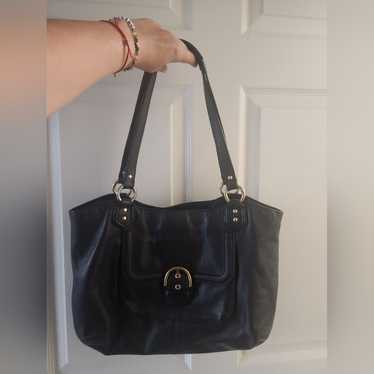 バッグ OLD COACH LEATHER SOHO SHOULDER BAG COACH Soho Lynn Leather Black Hobo Buckle Shoulder Bag