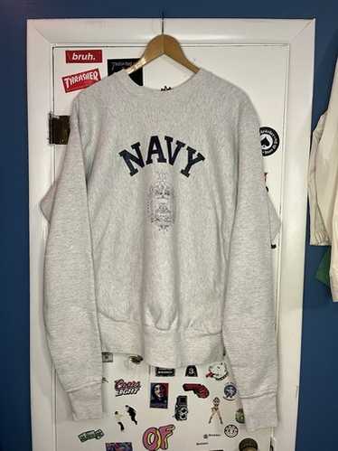 トップス 90s champion us navy reverse weave Vintage Champion Reverse Weave Hoodie Sweatshirt XL Navy