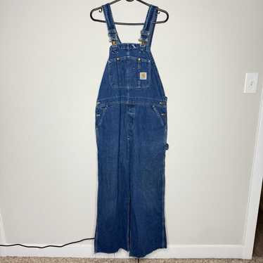 Carhartt washed denim bib - Gem