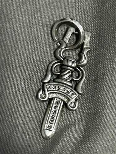 CHROME HEARTS #5DAGGER/#5ダガー/チェーンR18 クロムハーツダガーチャーム#5＆エンジェルメダルチャーム