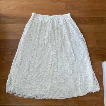 Vintage White Lace Skirt - image 1
