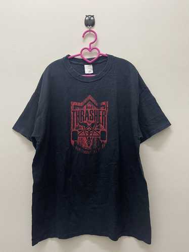 THRASHER 666 デビルデザイン ビンテージ 90s パーカー 五芒星 90s THRASHER 666 五芒星 デビルデザイン パーカー スラッシャー