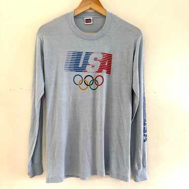 80s ロサンゼルス オリンピック ビンテージ 長袖シャツ USA