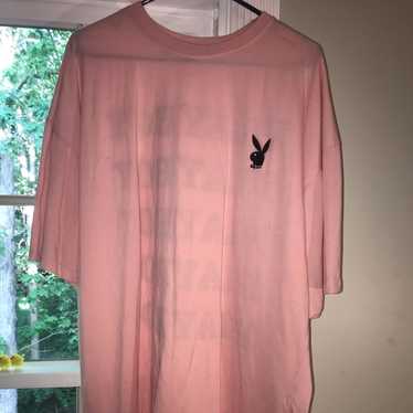 90s PLAY BOY プレイボーイ　Tシャツ　ラグラン　y2k ピンク Playboy shirt pink size - Gem
