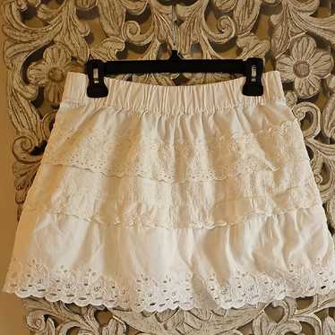 J.Crew Elegant White Lace Skirt - image 1