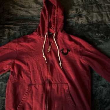 TRUE RELIGION ワインレッド パーカー L True Religion Zip Hoodie XL | eBay