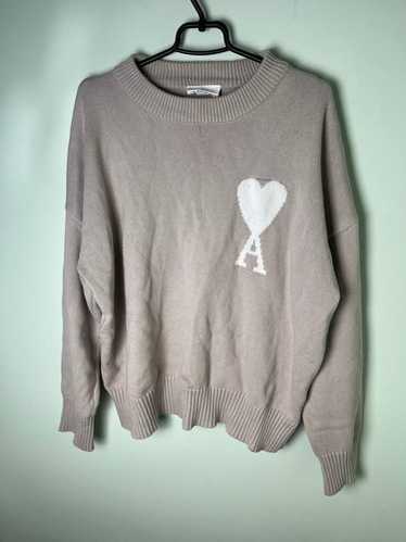 ★★AMI PARIS★★ Big heart intarsia logo wool knit heather MUSINSA | AMI Big Heart Intarsia Logo Wool Knit - Heather