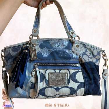 2095 Coach Poppy Shoulder Bag Blue y2k