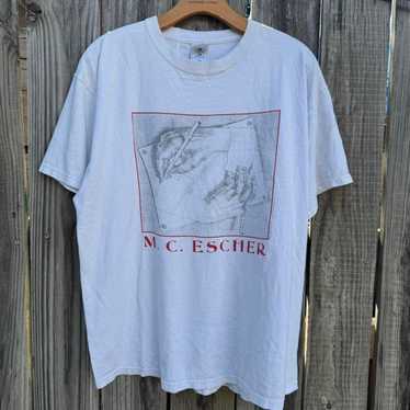 90s エッシャー 鬼フェード 90s t-shirt m.c escher - Gem