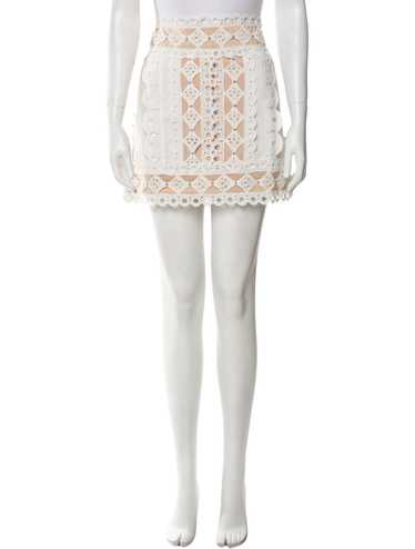 Zimmermann Skirt Blue & White Lace Pattern - image 1