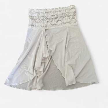 Women's Skirt - White/Cream - S – White lace trim… - image 1