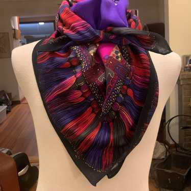 Albert Nipon Albert Nipon wool challis Russian sc… - image 1