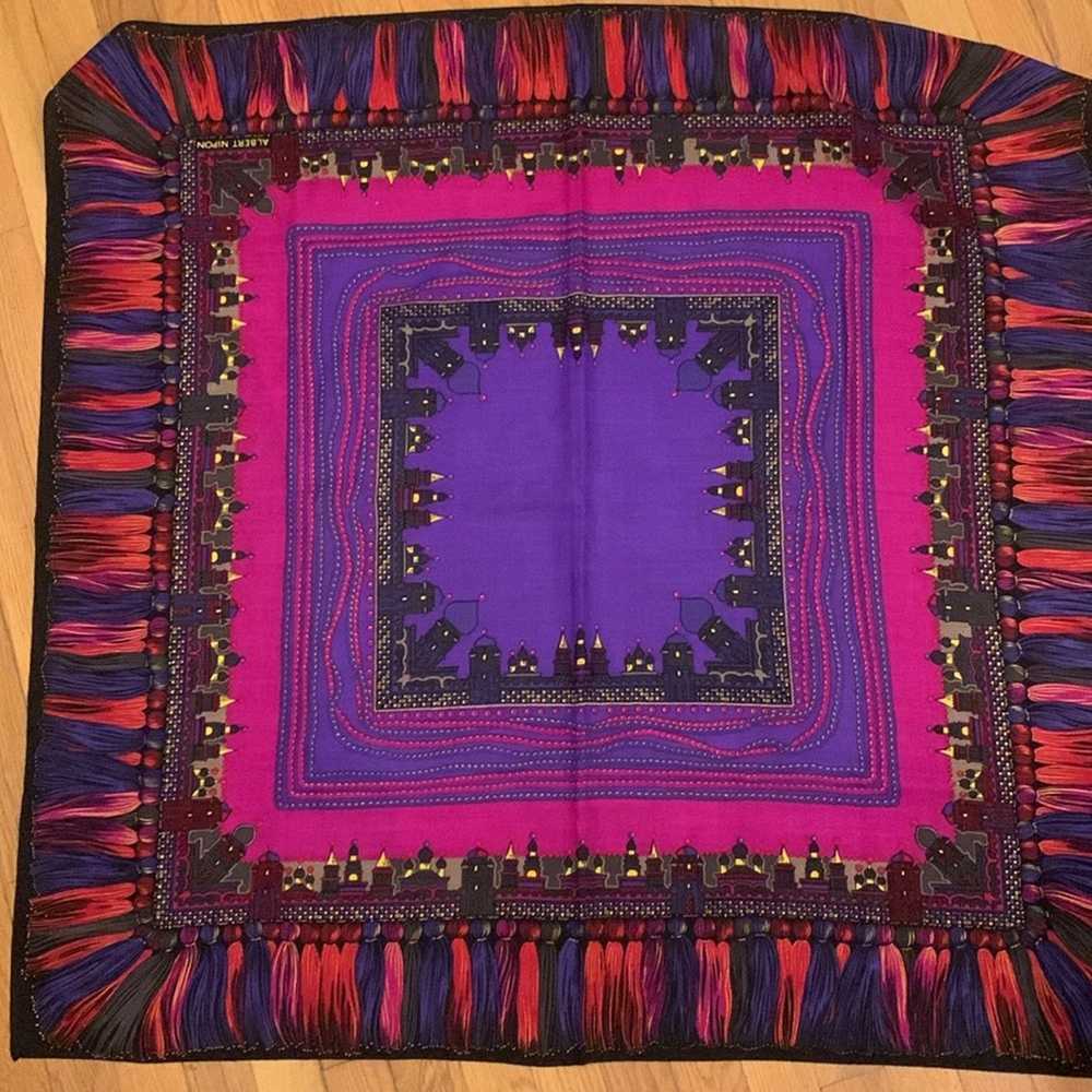 Albert Nipon Albert Nipon wool challis Russian sc… - image 5