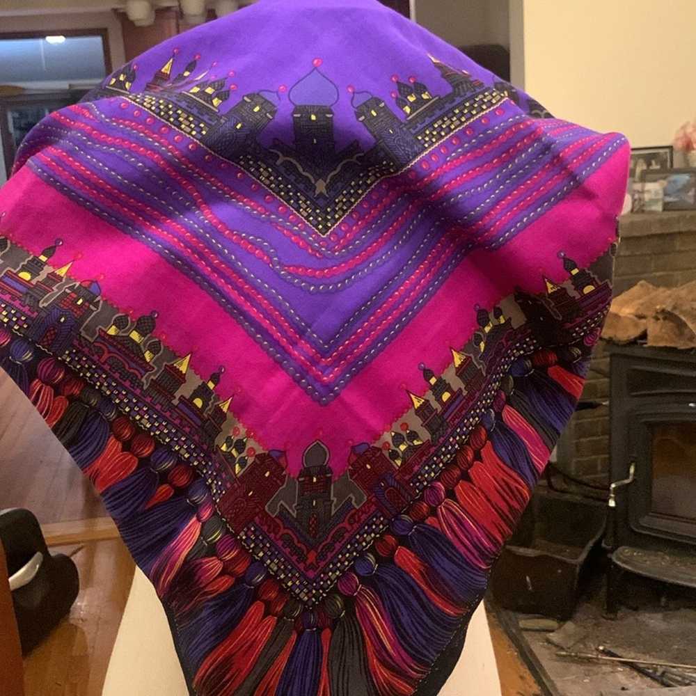 Albert Nipon Albert Nipon wool challis Russian sc… - image 7