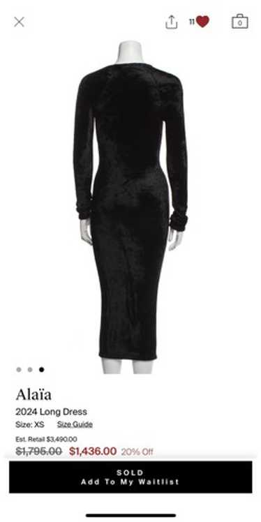 Alaia Velvet Dress, Alaia Black Dress, Velvet Dre… - image 1