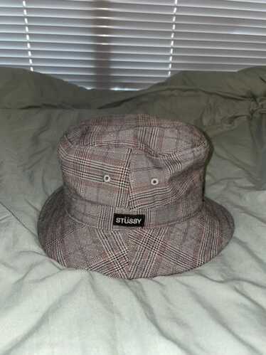 帽子 OLD STUSSY patchwork check bucket hat Checker Knit Bucket Hat