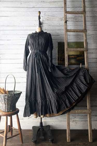ワンピース 19th Brown Calico Cotton Dress web