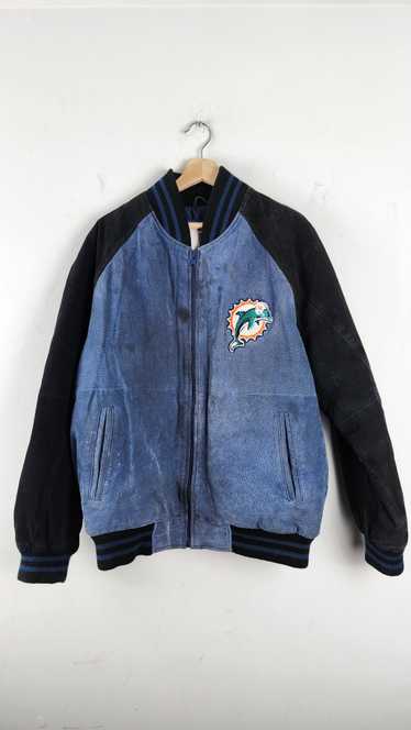 Dolphins レザー ジャケット NFL 90s PRO PLAYER 