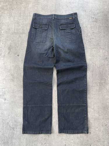 ビンテージ アーカイブ KENZO Jeans ケンゾー ジーンズ リネン 70 レトロ古着 80s～90s KENZO ワイドテーパードデニムパンツ w70
