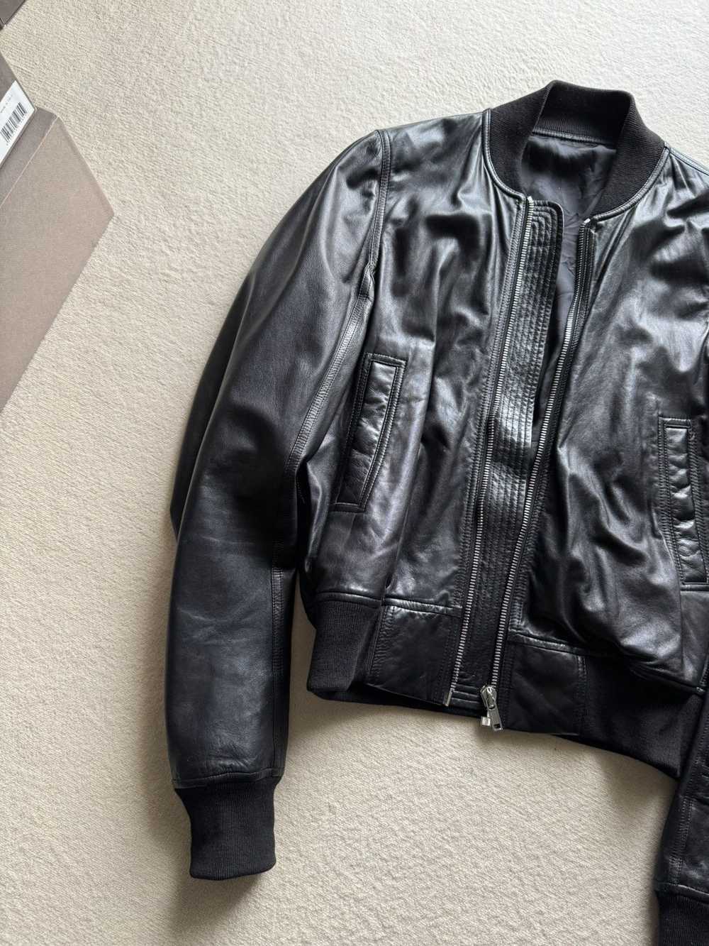 Rick Owens SS17 WALRUS FLIGHT BOMBER JACKET LAMB LEATHER